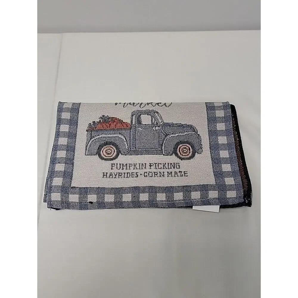 Farmers Market Pumpkin Picking Harvest Corn Maze Fall Table Runner 67